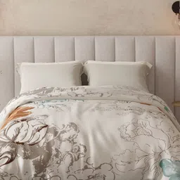 Boutique Living India White & Blue Floral Mink AC Room Double Bed Blanket-image-40