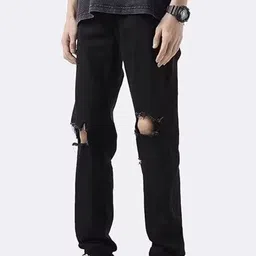 StyleCast Men Denim New Basics Mid-Rise Relaxed Fit Trousers image 2