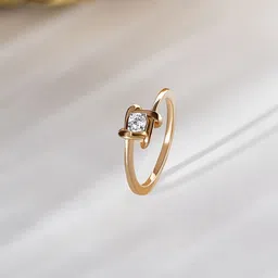 Mia by Tanishq 14KT Yellow Gold Natural Diamond Finger Ring - 1.997 gm-picture-25