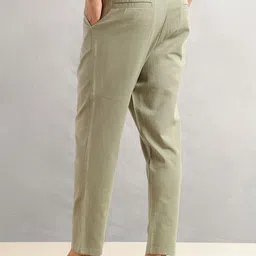 Thomas Scott Men Smart Mid Rise Regular Fit Easy Wash Pleated Cotton Chinos Trousers image 5