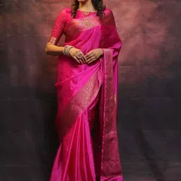 Aman's Impero Women Woven Design Zari Saree-picture-36