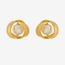 Kushal's Fashion Jewellery Gold-Plated Party Zircon Contemporary Studs Earrings-image-37