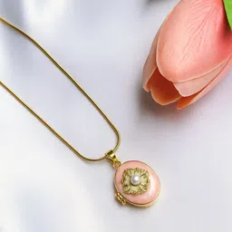 FLAURI Gold-Plated Oval Pendants with Chains image 5