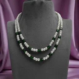 KASHVI PEARLS AND JEWELLERS Brass Silver-Plated Jewellery Set-picture-20
