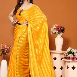 Moda Rapido Striped Satin Saree image 5