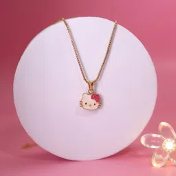 ShimmerTots Girls 925 Sterling Silver Gold-Plated Quirky Pendants with Chains-picture-22