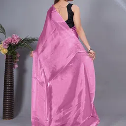 V3 FASHION STUDIO Solid Pure Crepe Ready to Wear Saree image 3