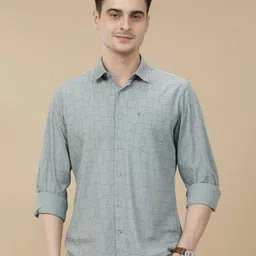 CAVALLO by Linen Club Contemporary Slim Fit Geometric Printed Casual Shirt-picture-16