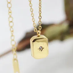 Estailo fashion Women Gold-Plated Stones-Studded Pendant With Chain-picture-18