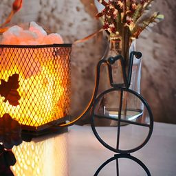 GLOBAL AROMA Pink Metal Himalayan Rock Salt Table Lamp-picture-26