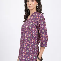 Anouk Rustic Ethnic Motifs Printed Mandarin Collar Straight Kurti image 2