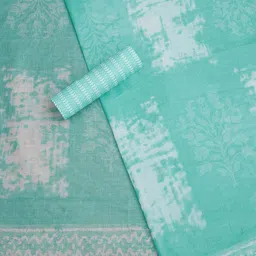 Soch Floral Printed Thread Work Cotton Unstitched Dress Material image 3