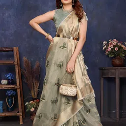 ALAGINI Embellished Embroidered Saree-picture-38