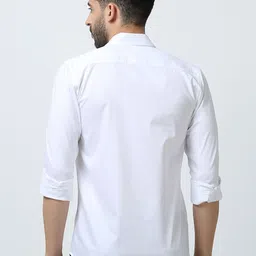 VFG Men Solid Spread Collar Cotton Formal Shirt image 4