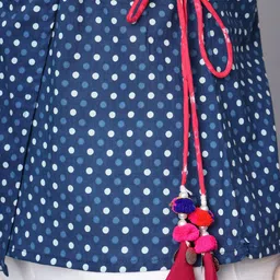 JAPER KURTI Women Polka Dot Printed Wrap Style Top image 2