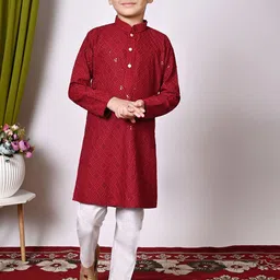 AHLAN APPARELS Boys Woven Design Kurta with Pyjama-picture-32