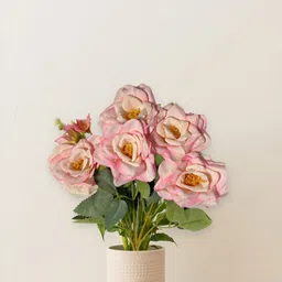 ARTSY Pink and Green Rose Artificial Flower image 2