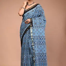 Moda Rapido Ethnic Motifs Zari Pure Cotton Handloom Ikat Saree-picture-28