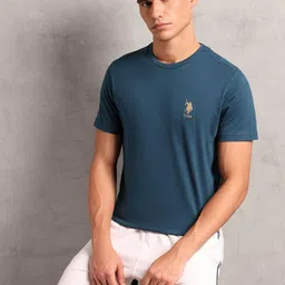 U.S. Polo Assn. Men Barnd Logo Embroidered Pure Cotton Comfort Fit Lounge T-Shirt-picture-11