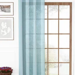 Story@home Serene Grey Abstract Printed Sheer Door Curtain-picture-27