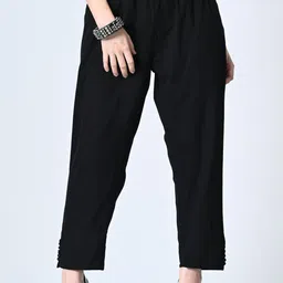 MAURYA Women Relaxed Solid Trousers-image-29