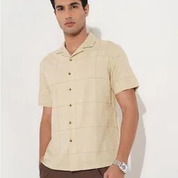 Peregrine by Pantaloons Men Windowpane Checks Printed Casual Shirt-image-98