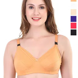 Liigne Women Solid Full Coverage Bra Pack Of 6-image-34