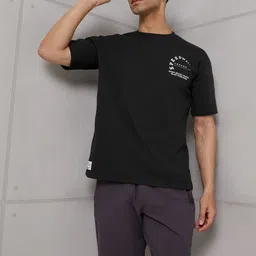 Technosport Men Typography Printed Drop-Shoulder Sleeves Anti Static T-shirt-image-25