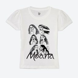 Wear Your Mind Girls Disney Princess Graphic Printed Round Neck Cotton T-shirt-picture-24