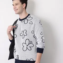 Mast & Harbour Round Neck Floral Pullover-picture-25