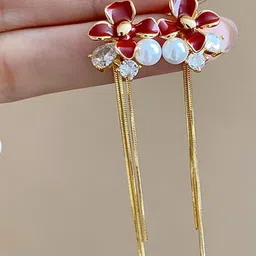 MEENAZ Teardrop Shaped Drop Earrings image 4