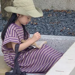 LULU & SKY Striped Maxi Dress image 4