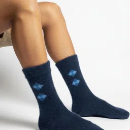 Cdeck Men Pattered Pure Wool Calf Length Socks-picture-39