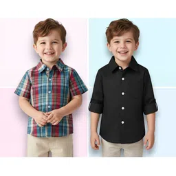 KIDGARB Boys Tartan Checks Checked Casual Shirt-picture-15