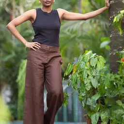 Creatures of Habit Women Straight Fit High-Rise Trousers-image-53
