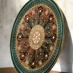 Art Street Brown & Green Paper Antique Arabic Style Abstract Wall Art-picture-12