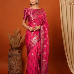 KALINI Pure Silk  Embellished Zari Banarasi Saree-picture-32