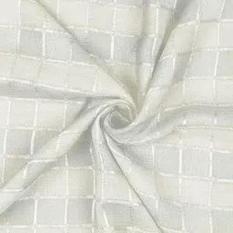 Story@home Off White Set of 2 Geometric Sheer Window Curtain image 4