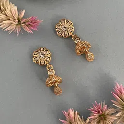 Digital Dress Room Classic Jhumkas Earrings-image-68