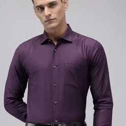 Park Avenue Slim Fit Self Design Textured Pure Cotton Formal Shirt-picture-12