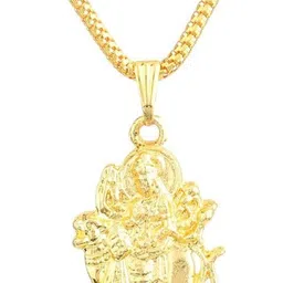 Ekaant Unisex Stainless Steel Goddess Durga Shaped Pendant With Chain image 2