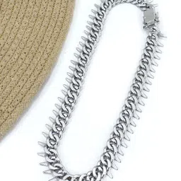 VAGHBHATT Men Silver-Plated Antique Chain image 3