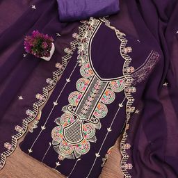 Maroosh Embroidered Silk Georgette Unstitched Dress Material-picture-28