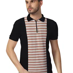 Blisstone Colourblocked Cotton Polo Collar T-shirt-picture-31