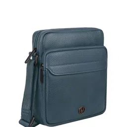 WildHorn Men Leather Textured Crossbody Sling Messenger Bag image 3