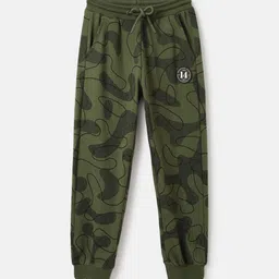 Blue Giraffe Boys Abstract Printed Cotton Mid-Rise Joggers-picture-27