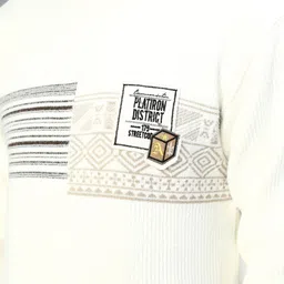 V-Mart Men Colourblocked Pullover with Embroidered Detail image 2