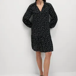 Marks & Spencer Women Printed Ruffle Mini Relaxed Mini Dress-picture-23