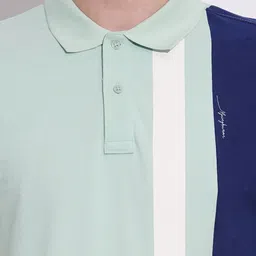 Being Human Men Colourblocked Polo Collar Cotton T-shirt image 2