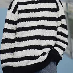 StyleCast x Revolte Striped Long Sleeves Acrylic Pullover Sweater-picture-25